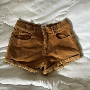 Women's Tan Corduroy Shorts